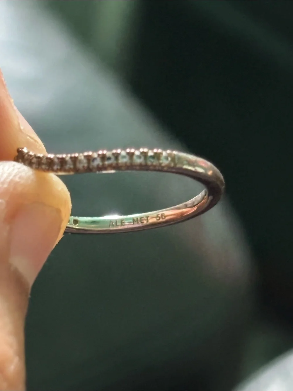 Pandora Rose Gold Pave V-Shape Ring